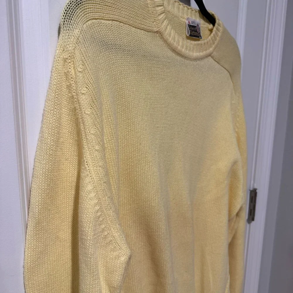 Duke‎ of Marlborough Yellow Cotton Pullover Sweater - Size Extra Large